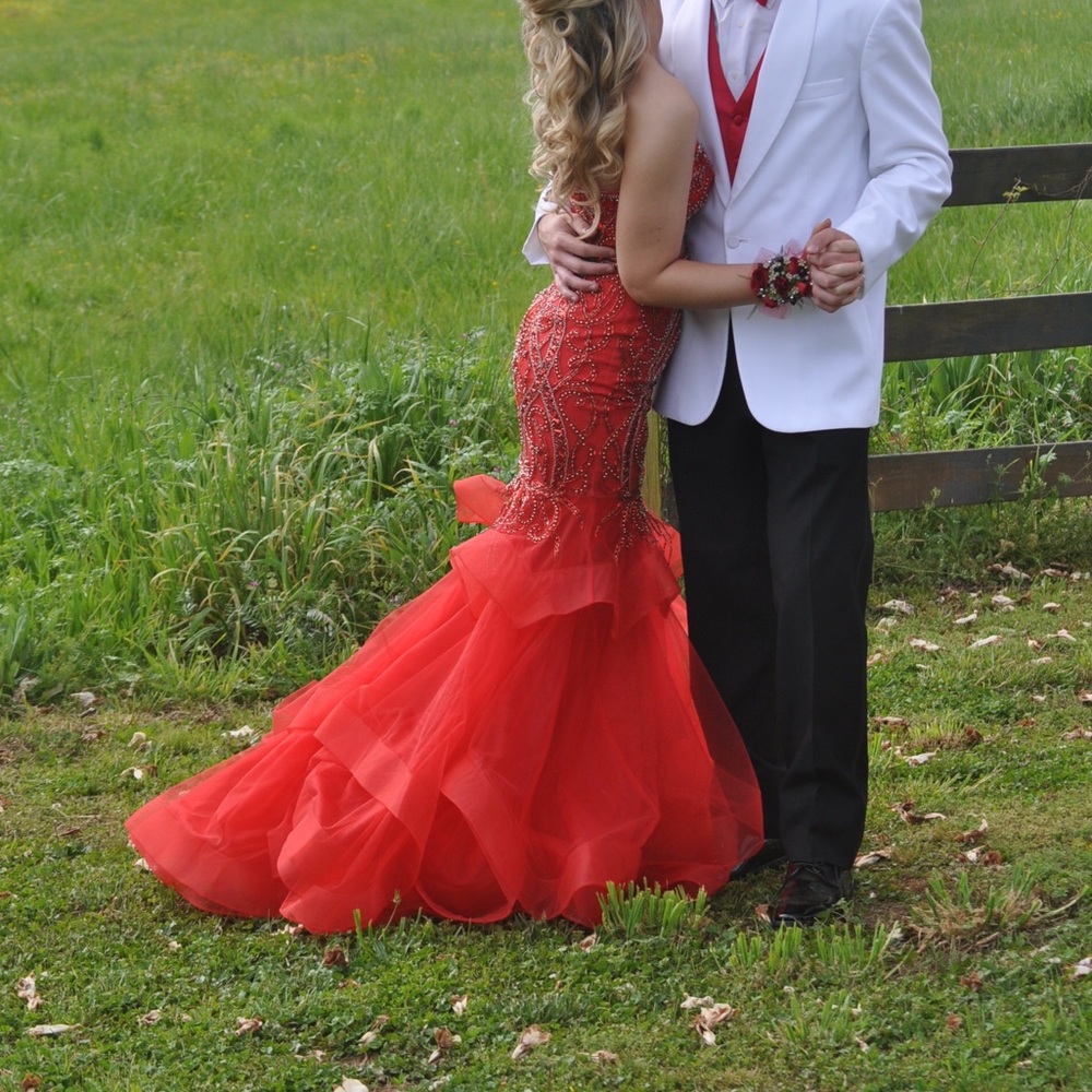 Two Piece Mermaid Prom Dress